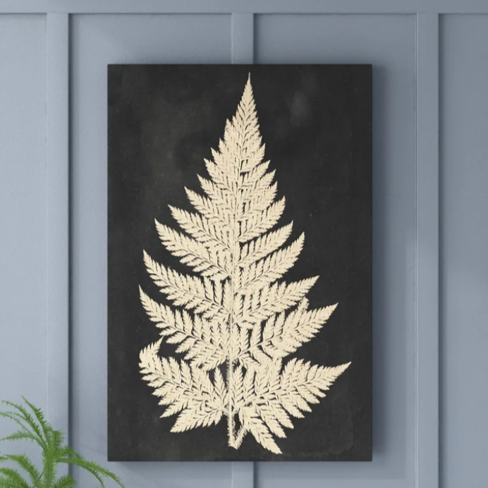 Linen Fern I - Wrapped Canvas Print