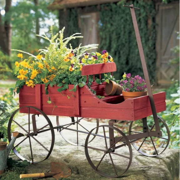 Wood Wagon Garden Planter