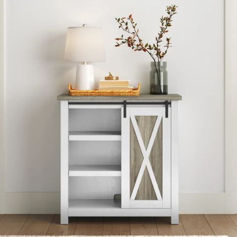 Farmhouse Barn Door Storage Cabinet