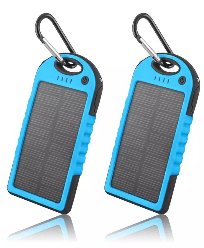 2-Pack 5000 mAh Solar Phone Charger