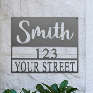 Custom 3 Line Address Plaque