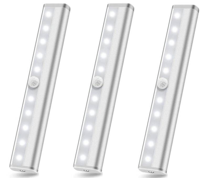 3-Pack LED Motion Sensor Stick On Light Bars