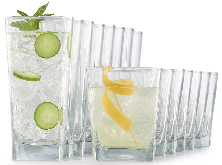 16-Piece Glassware Sets @Kohl's