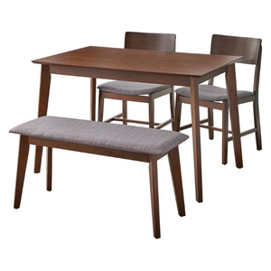 4-Piece Mid Century Dining Set w/ Bench