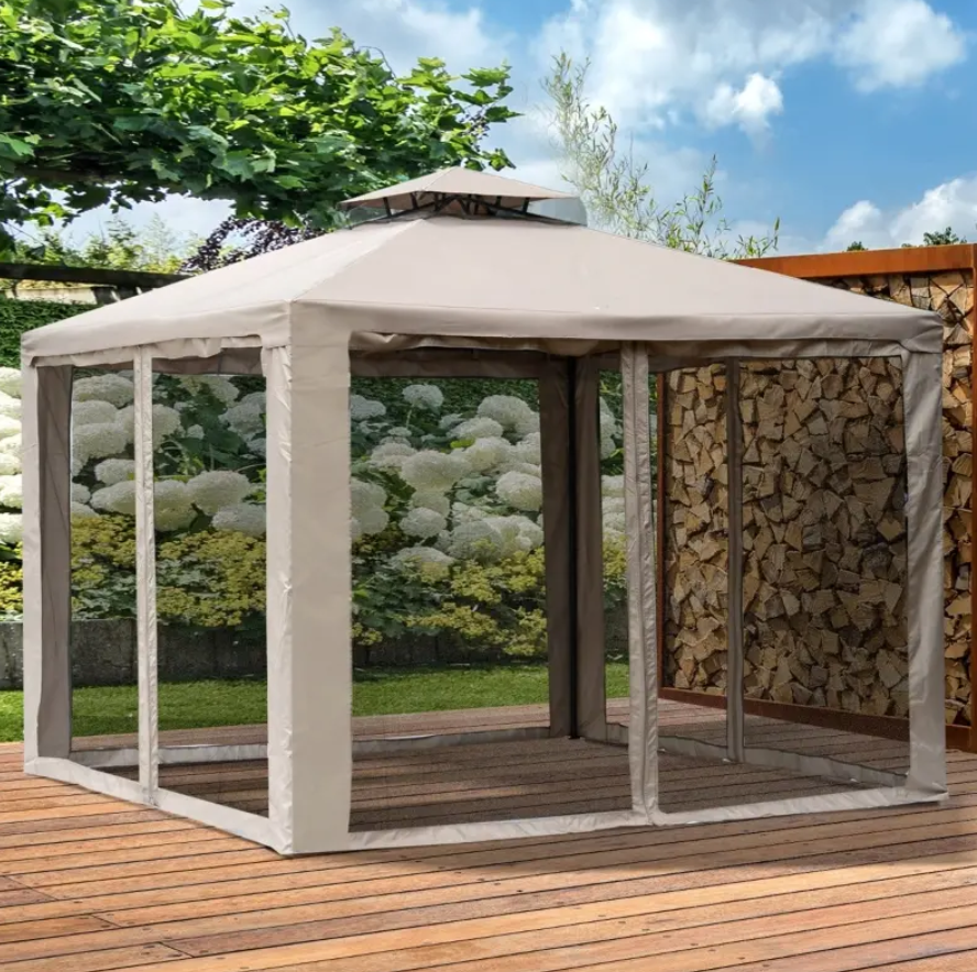 Pop-Up 10' Gazebo w/ Mesh Panels