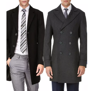 Men's Double Breasted Wool Blend Coats