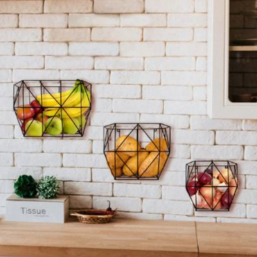 Wall 3-Piece Metal Basket Set