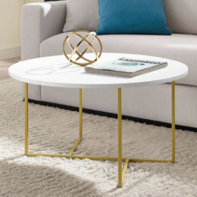 Metal Frame Round Coffee Table