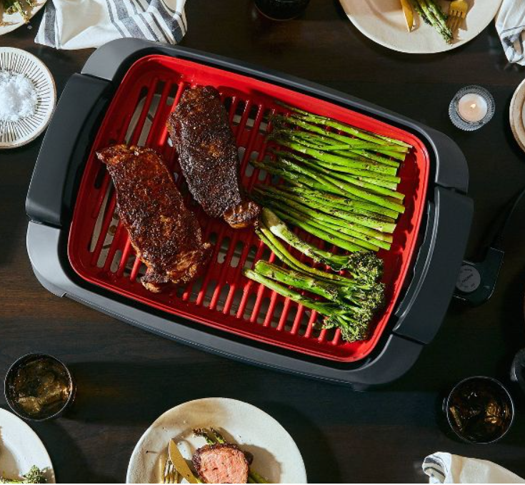 Cruxgg 2-in-1 Smokeless Grill & Griddle