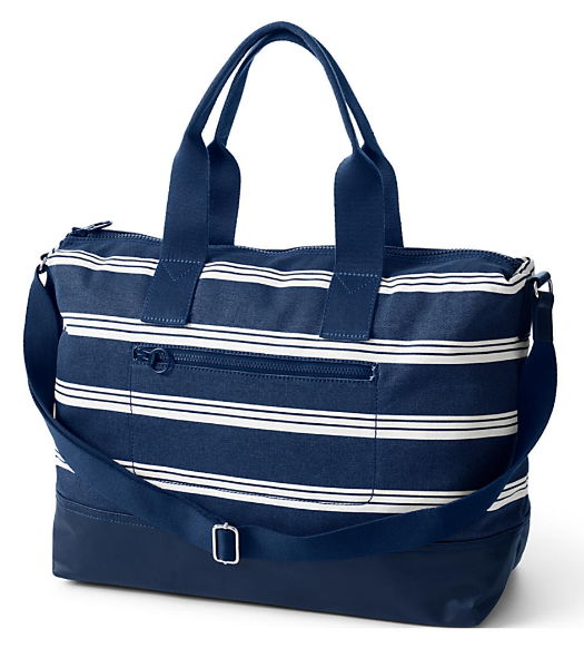 Lands' End Print Canvas Weekender Duffle Bag