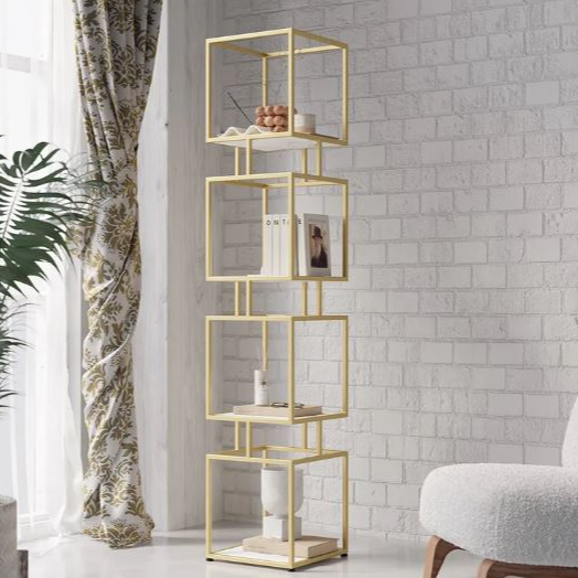 4-Tier Metal Cube Bookcase