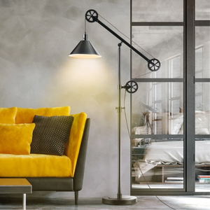 Industrial Wheel Floor Lamp