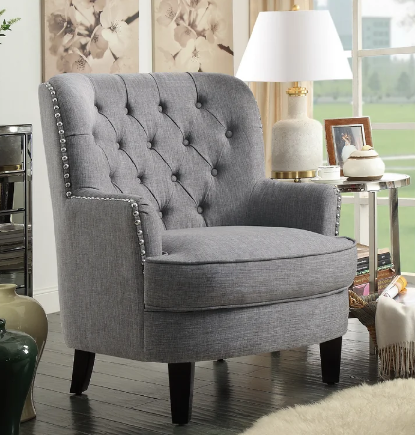 Tufted Wingback Acent Chair