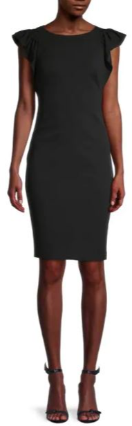 Calvin Klein Flutter-Sleeve Sheath Dress