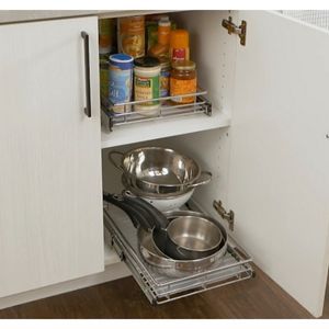 Set of 2 Sliding Drawer Organizers