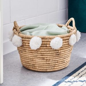 Natural Water Hyacinth Decorative Basket