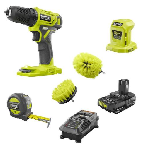 Ryobi ONE+ 18V Cordless Homeowner's Starter Kit w/Battery & Charger