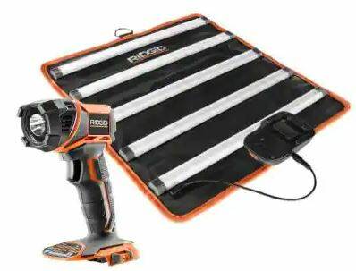 Ridgid 18V Cordless Torch Light & LED Mat Light Kit