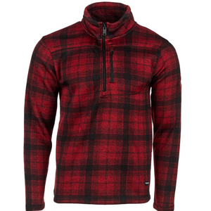 Canada Weather Men's Plaid 1/4 Zip Shirt