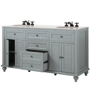 Hamilton Granite Top Double Sink Bath Vanity