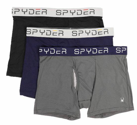 Spyder Men's 3-Pack Mesh Boxer Briefs