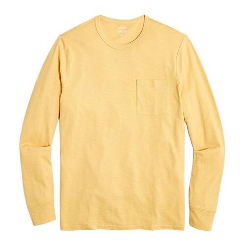 J.Crew Men's Long-Sleeve Cotton Pocket Tee