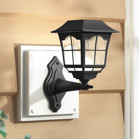 Set of 4 Solar LED Outdoor Wall Lanterns