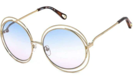 Chloe Blue Havana Round Sunglasses