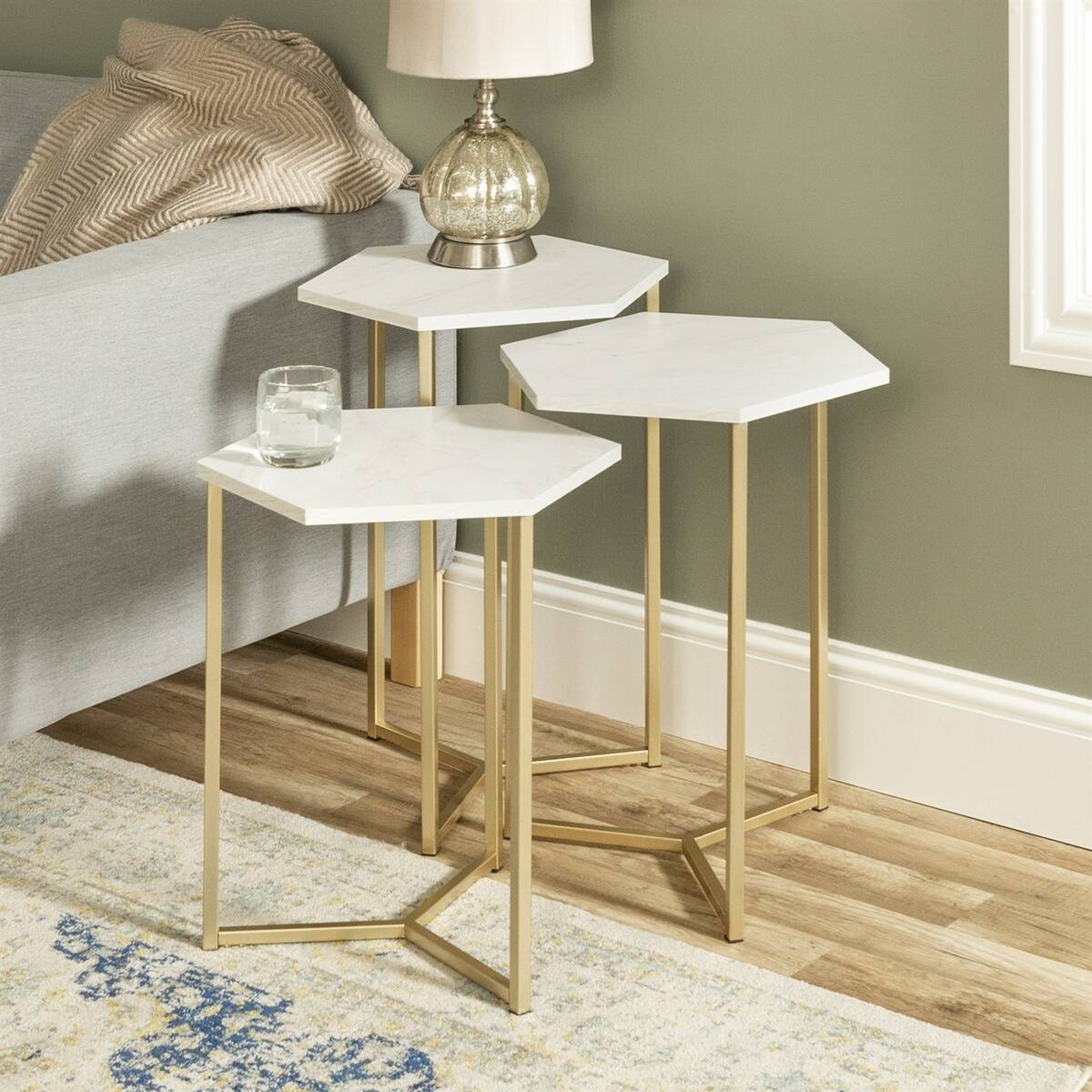 Set of 3 Hex Nesting Table