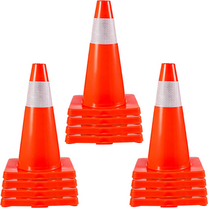 12 Reflective Traffic Cones