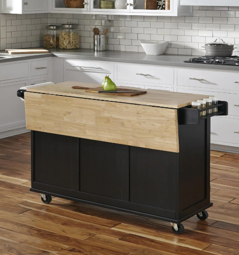 Wood Top Kitchen Cart