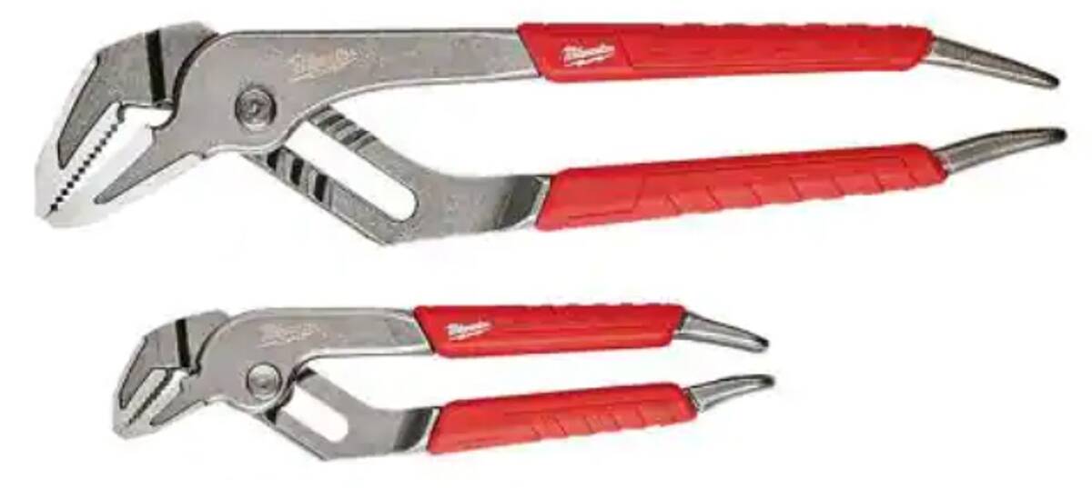 2-Pack Milwaukee 6'' & 10'' Straight-Jaw Pliers