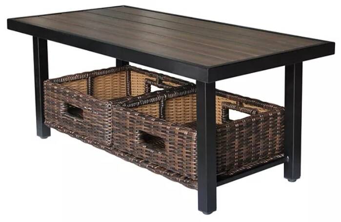 2-Drawer Patio Coffee Table