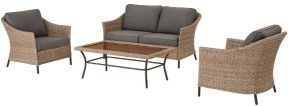 4-Piece Patio Wicker Seating Set