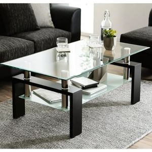 2-Tier Glass Coffee Table