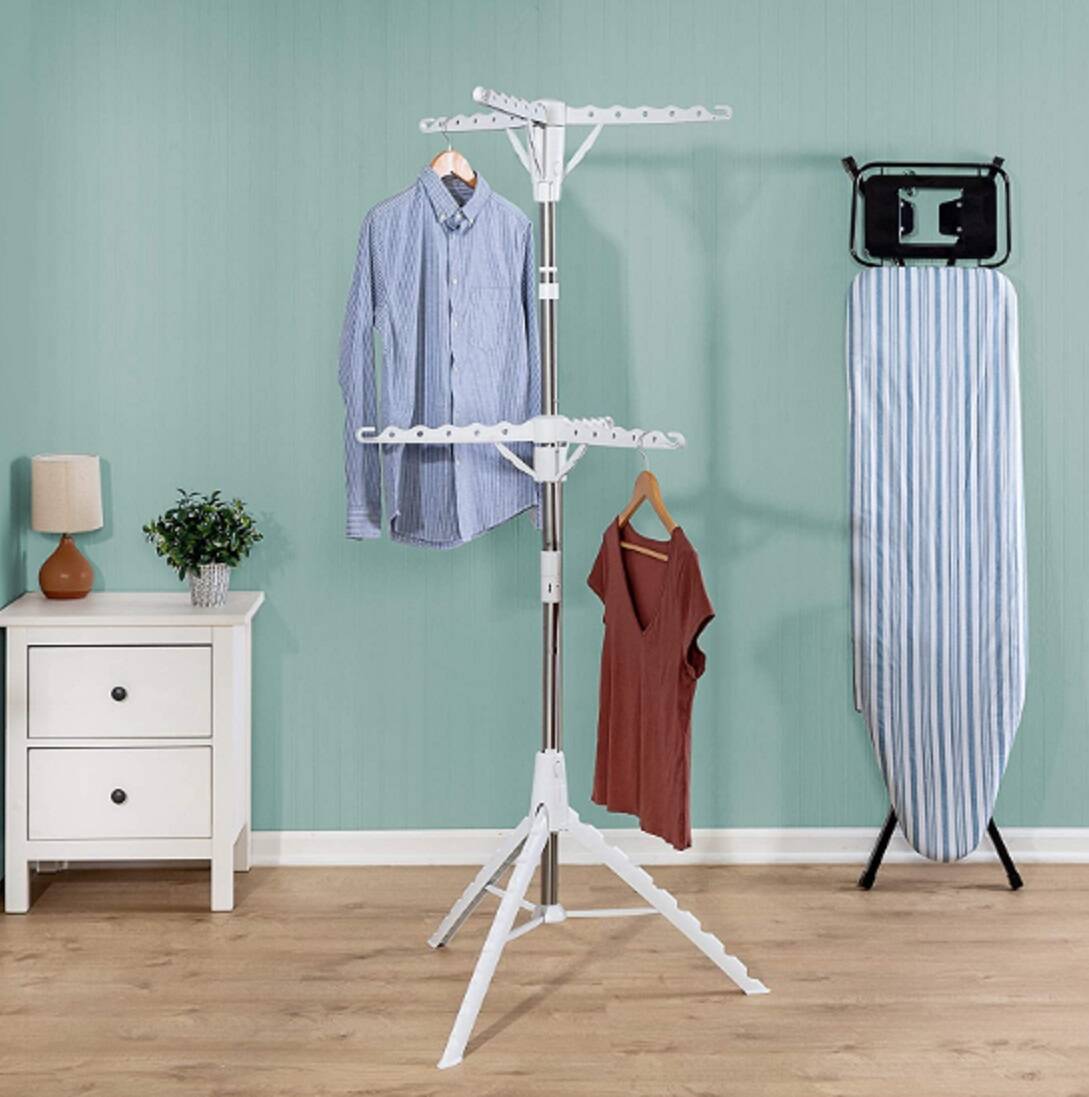 2-Tier Tripod Clothes Drying Rack