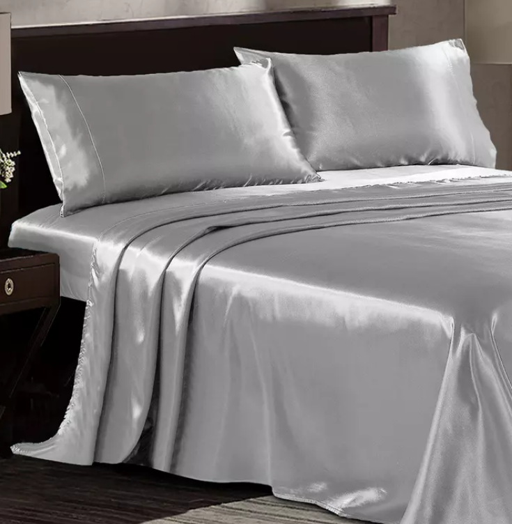 3-Piece Satin Twin Bed Sheet Set