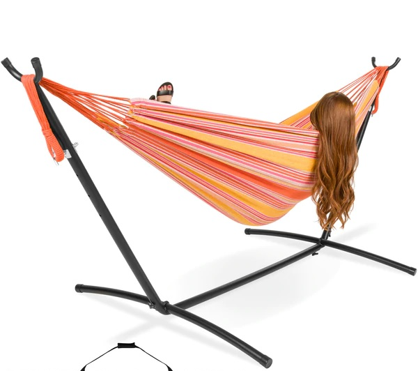 2-Person Double Hammock w/ Carrying Bag & Steel Stand