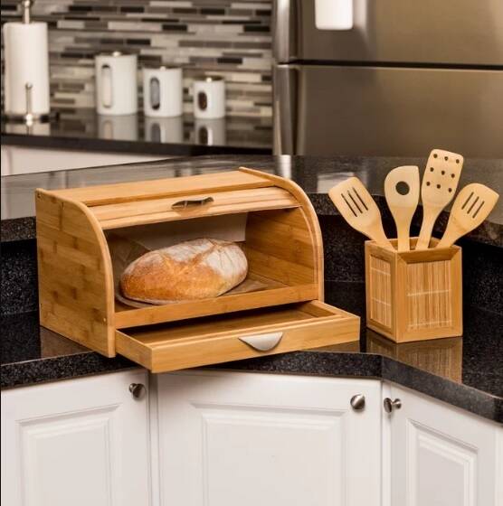 Honey Can Do Wood Bread Box