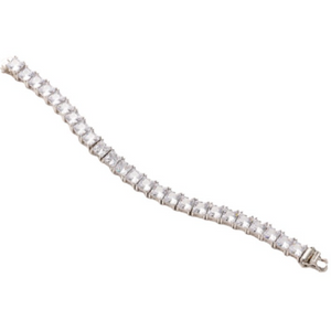 Diamonique 6mm Sterling Silver Tennis Bracelet