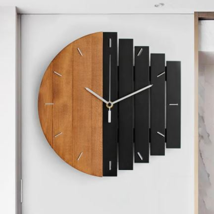 Industrial Wood Wall Clock