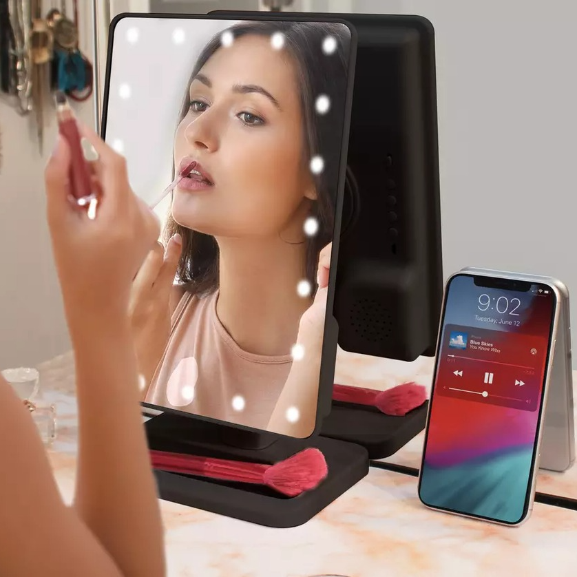 LED Vanity Mirror w/ Bluetooth Speaker