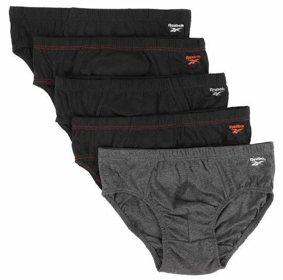 5-Pack Reebok Men's Low-Rise Briefs