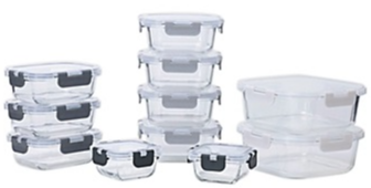 Simply Essential 22-Piece Glass Food Storage Set