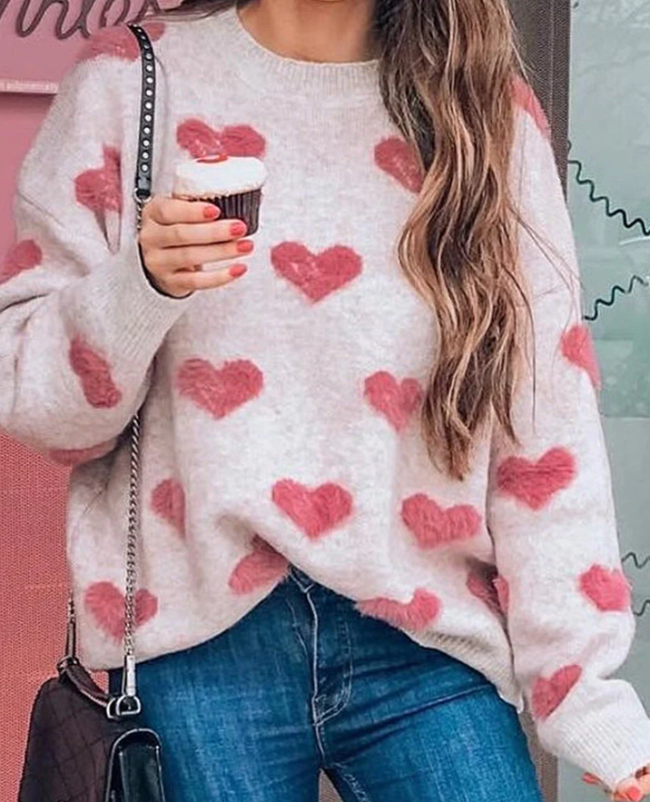 Hearts Knit Sweater