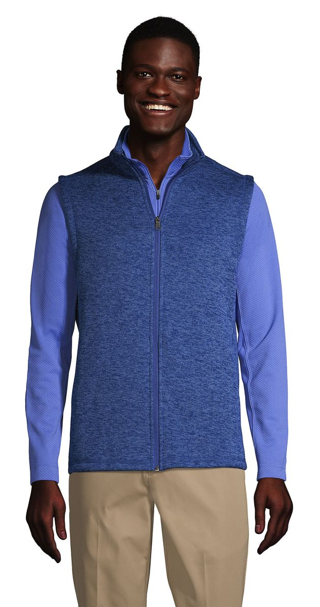 Lands' End Men's Fleece Sweater Vest