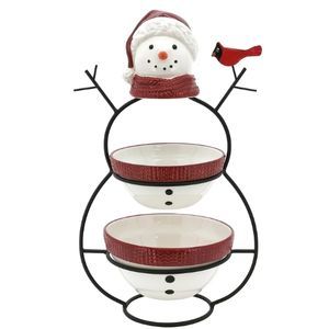 2-Tier Snowman Server Set