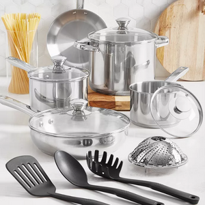 Tools of the Trade Stainless Steel 13-Piece Cookware Set