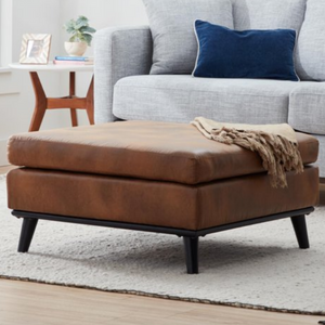 Gap Home Faux Leather Ottoman