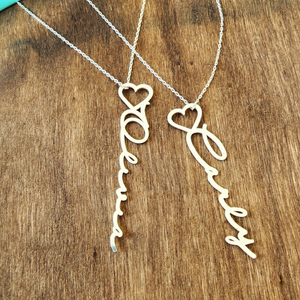 Personalized Heart Name Pendant